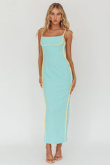 Sunny Coast Piping Trim Maxi Dress Peppermint