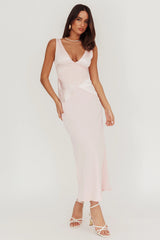 Soul Fire V-Neck Maxi Dress Blush