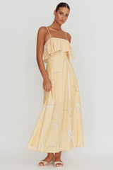 Cressida Line Ruffle Maxi Dress Mango