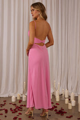 Nerida Twist Back Maxi Dress Pink