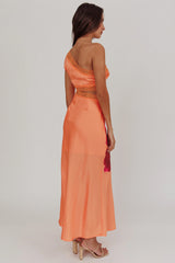 Mahli One-Shoulder Cut-Out Maxi Dress Orange