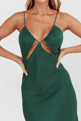 Casa Nova Cut-Out String Dress Emerald