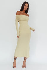 Juju Off-Shoulder Maxi Dress Sage