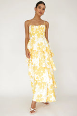 Hopeful Tiered Layered Maxi Dress Yellow