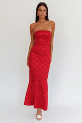 Melty Kisses Bow Back Maxi Dress Wine