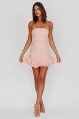 Cece Embellished Bandeau Dress Blush