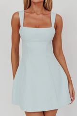Jordy Structured A-Line Mini Dress Ice Blue