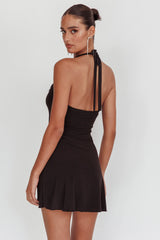 Perfect Storm O-Ring Halter Dress Black