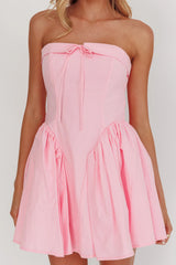 Angel Girls Bow Back Mini Dress Pink