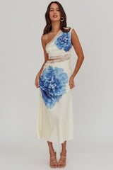 Mahli One-Shoulder Cut-Out Maxi Dress Ivory