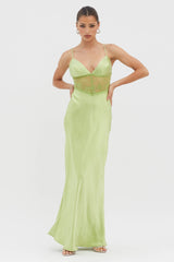 Kinzie Lace Waist Maxi Dress Apple