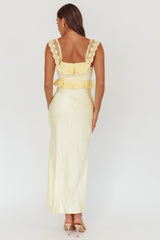 Escapade Lace Trim Maxi Dress Banana