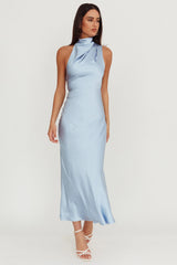 Shana Halterneck Maxi Dress Blue