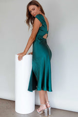 Lucinda Twist Back Midi Dress Jade