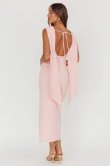 Looks Of Love Shoulder Sash Maxi Dress Pink