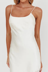 Gilded Dream Chiffon Hem Maxi Dress Oyster