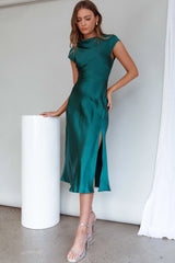 Lucinda Twist Back Midi Dress Jade
