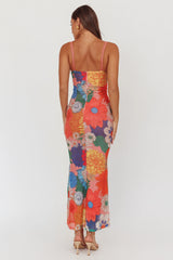 Girl Power Lace Strap Maxi Dress Orange