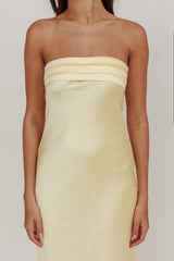 Kona Strapless Open Back Maxi Dress Butter