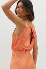 Midnight Hour Side Split Midi Dress Sunset