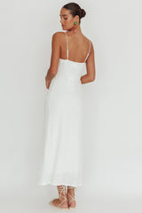 Stasi Textured Maxi Dress White
