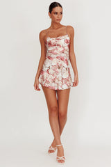 Well Versed Pleated Mini Dress Rose