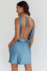 Cassiopeia Open Back Mini Dress Ocean