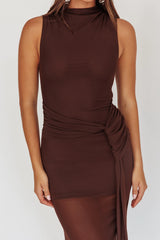 Girl's Night Waist Sash Maxi Dress Chocolate