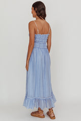 Maidens Tie Accent Maxi Dress Cloud Blue